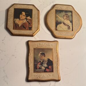 Vintage Art on Board Set of 3 Made in Japan